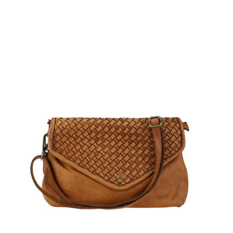 Cross-Body en cuir effet vintage