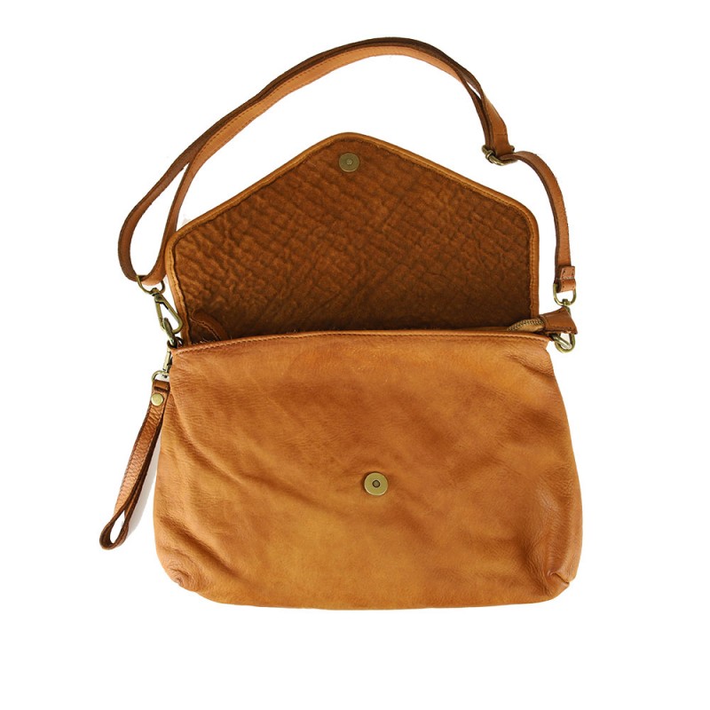 Cross-Body en cuir effet vintage