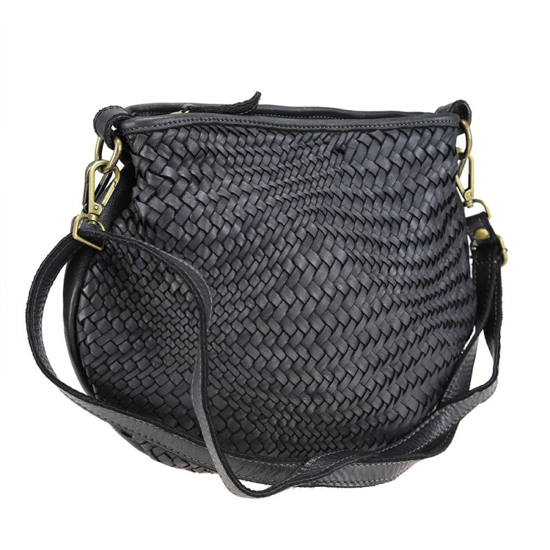 Shoulder bag in woven...