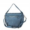 Leather shoulder bag with adjustable shoulder strap