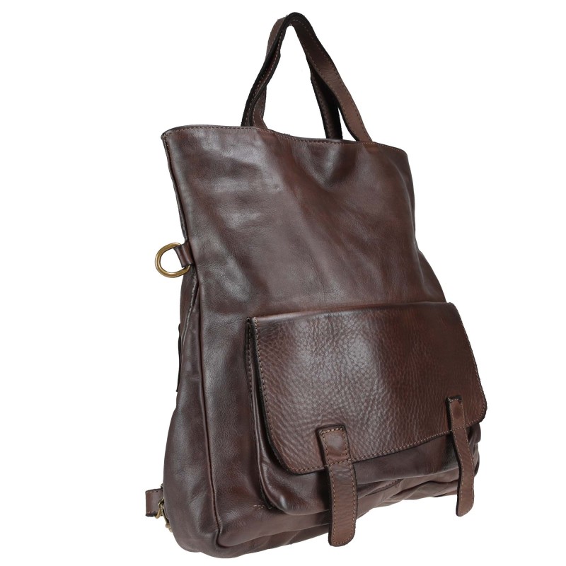 Leather backpack...