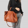 Sac shopping en cuir souple