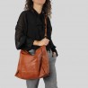 Soft leather shopping bag