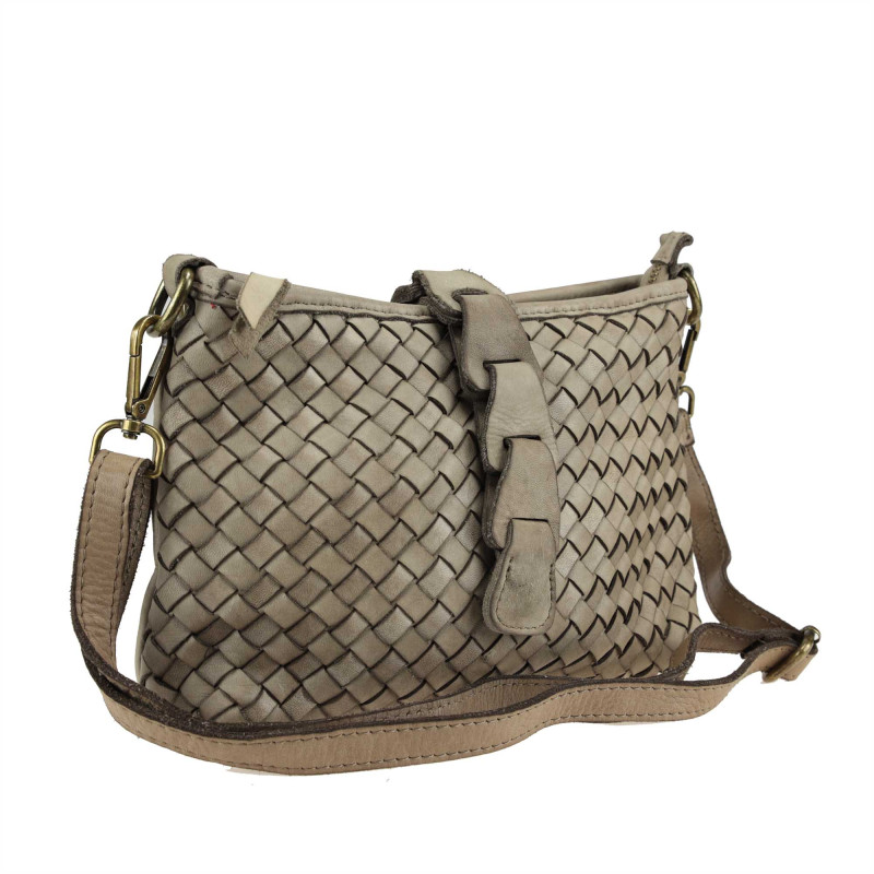 Borsa Crossbody in pelle intrecciata