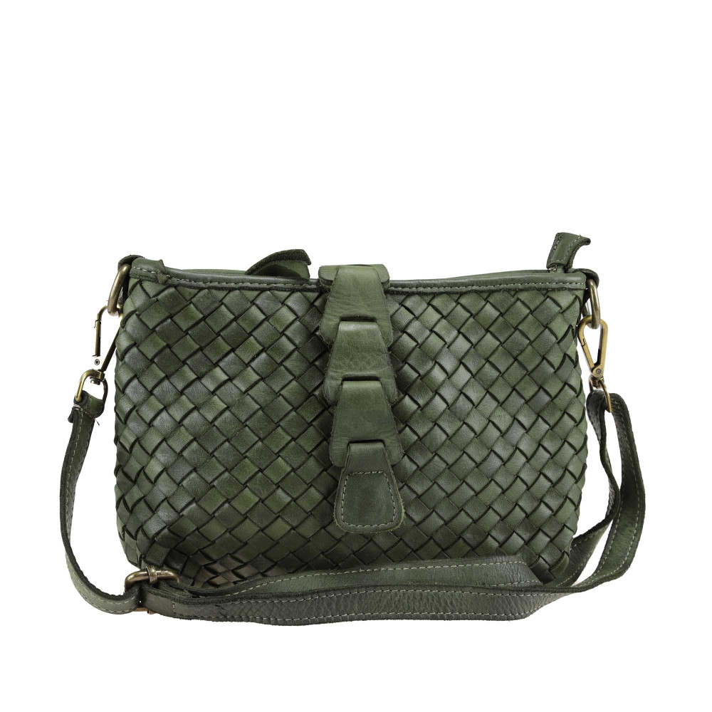 Borsa Crossbody in pelle intrecciata