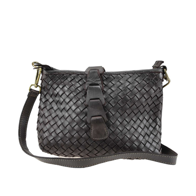 Borsa Crossbody in pelle intrecciata