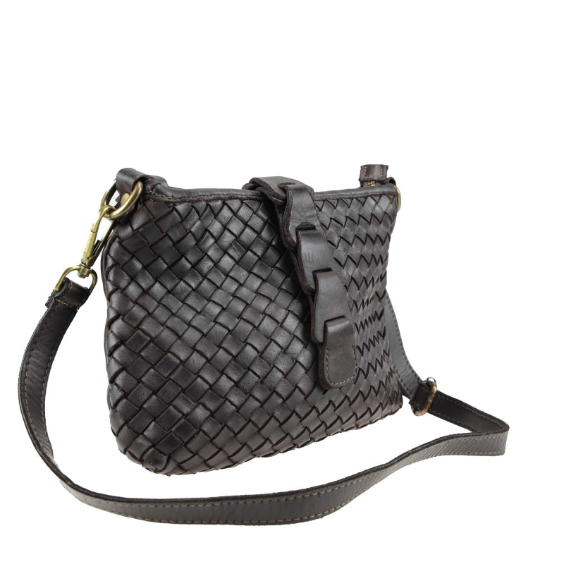 Borsa Crossbody in pelle intrecciata