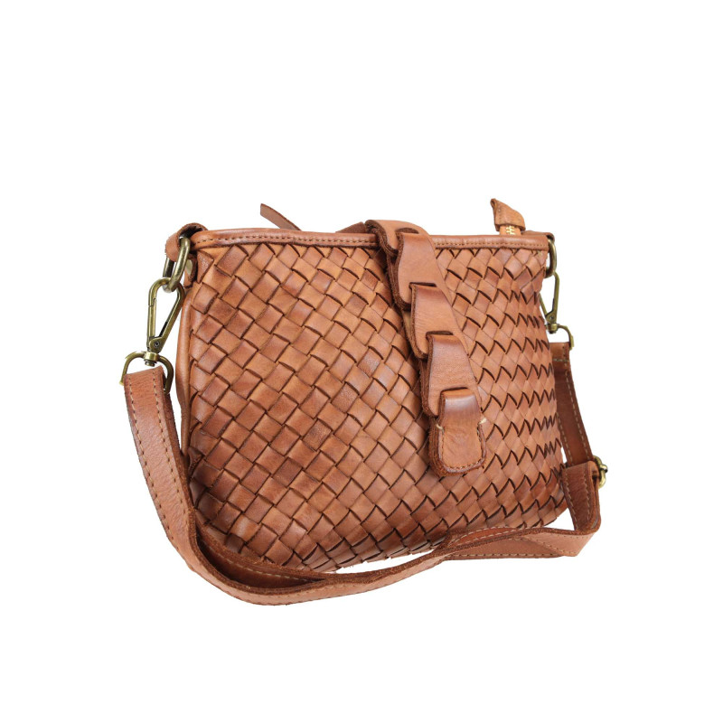 Borsa Crossbody in pelle intrecciata