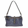 Small woven leather bag with 3 compartments