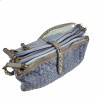 Small woven leather bag with 3 compartments