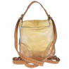 Leather backpack with worn effect