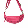 Braided leather bumbag with pouch