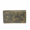 Wallet in hand-buffered leather