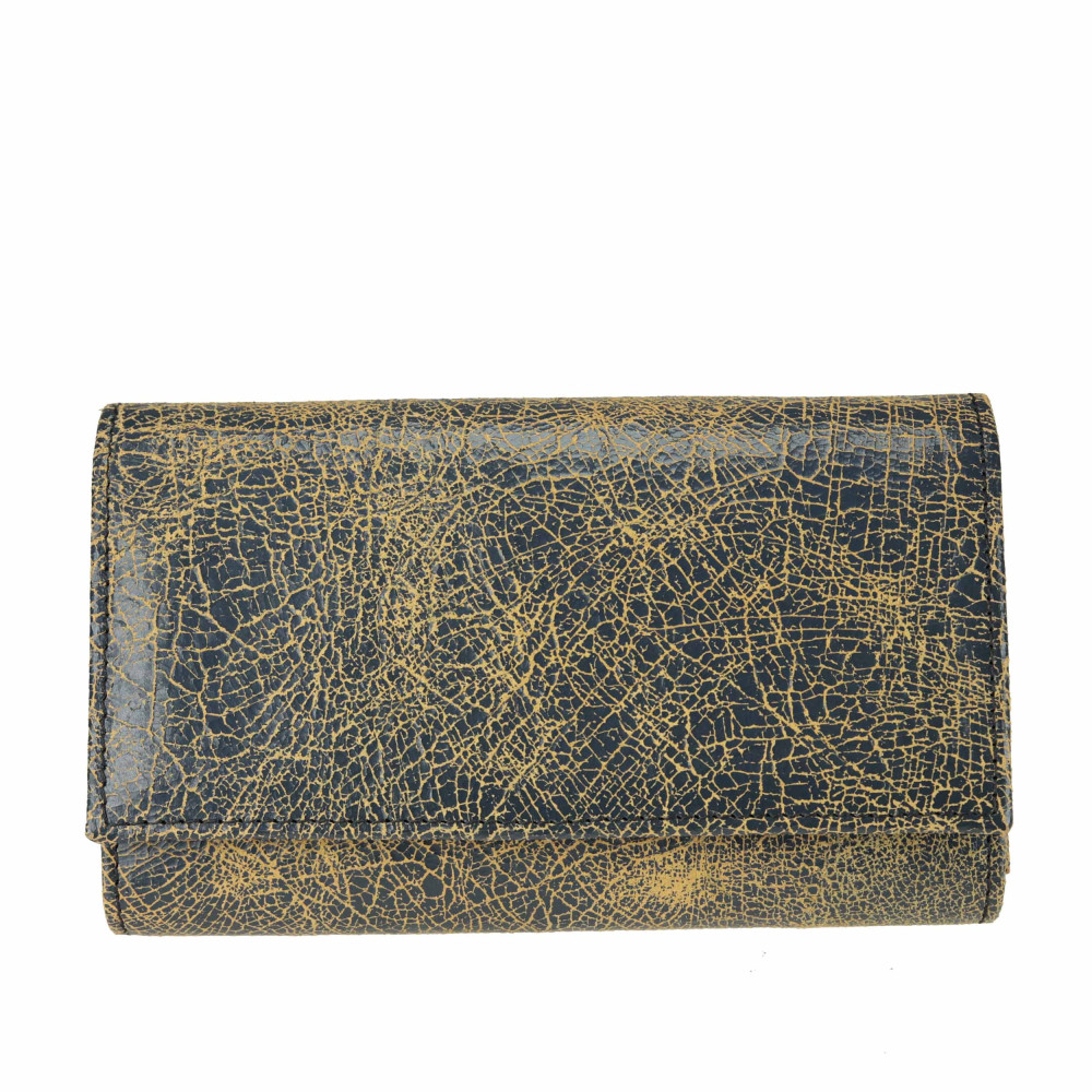 Wallet in hand-buffered leather