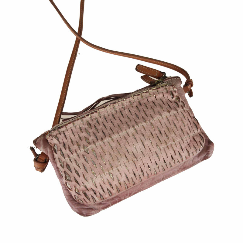 Cross body in hand-buffered leather