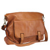 Leather backpack convertible into shoulder bag