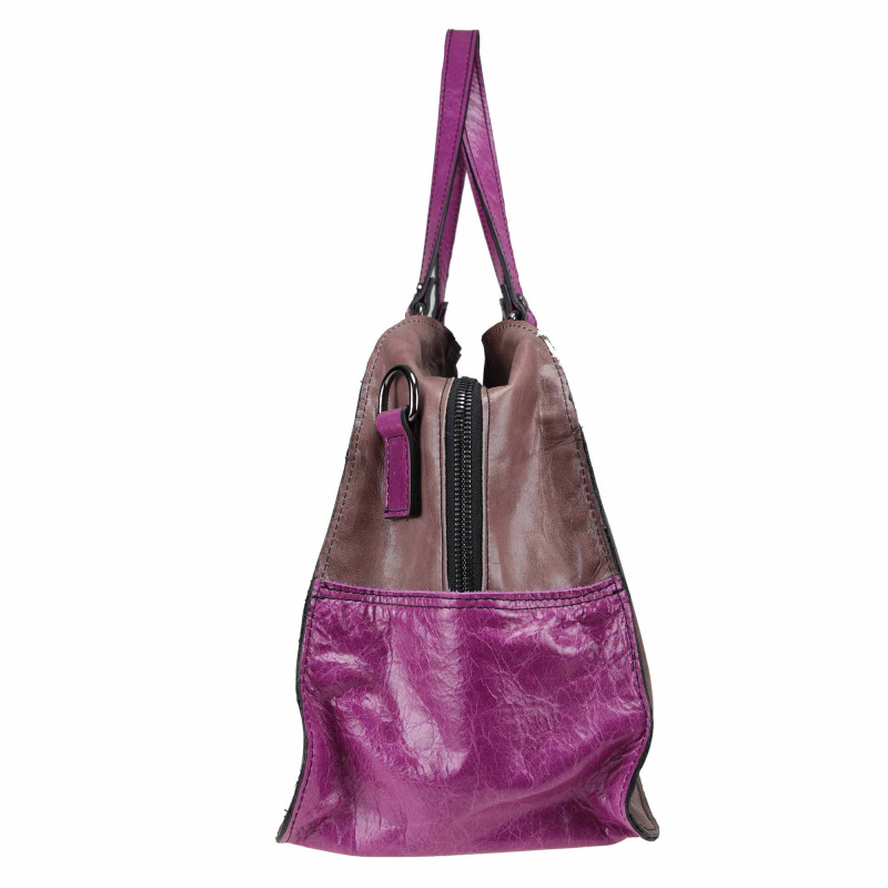 Bolso tote de piel con bandolera