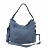 Small shoulder bag in woven leather with removable shoulder strap