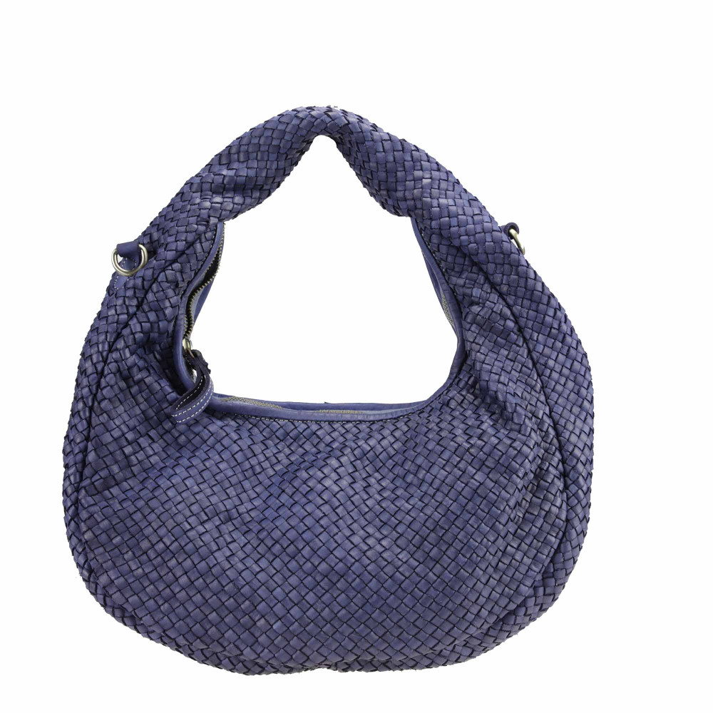 Bolso Luna de piel trenzada con bandolera