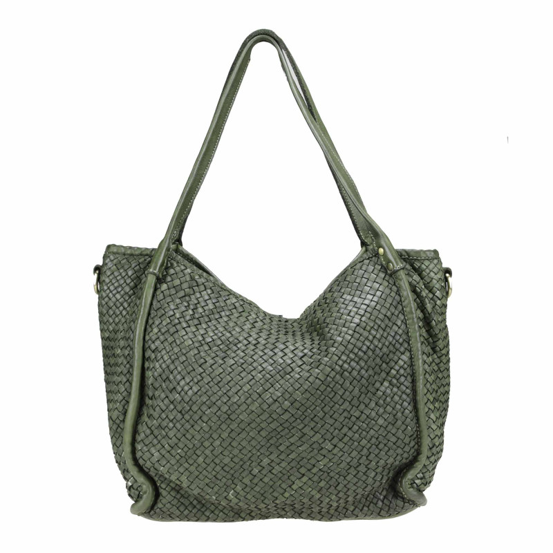 Borsa tote in pelle intrecciata