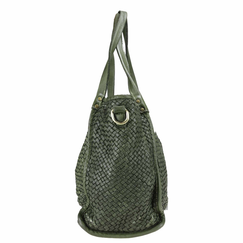 Borsa tote in pelle intrecciata