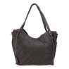 Bolso tote de piel tejida