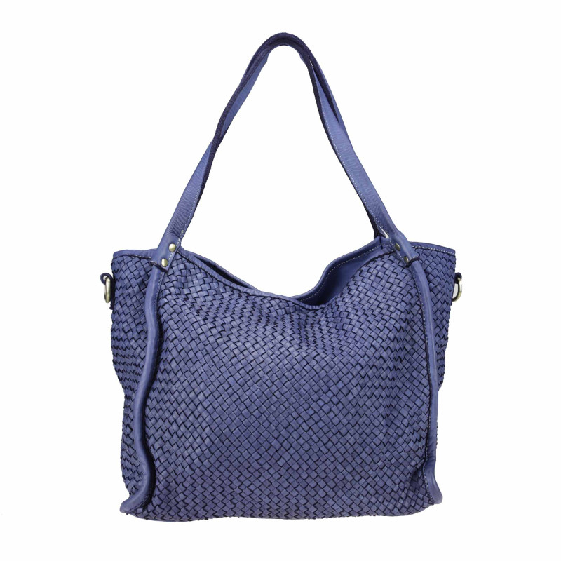 Woven Leather Tote Bag