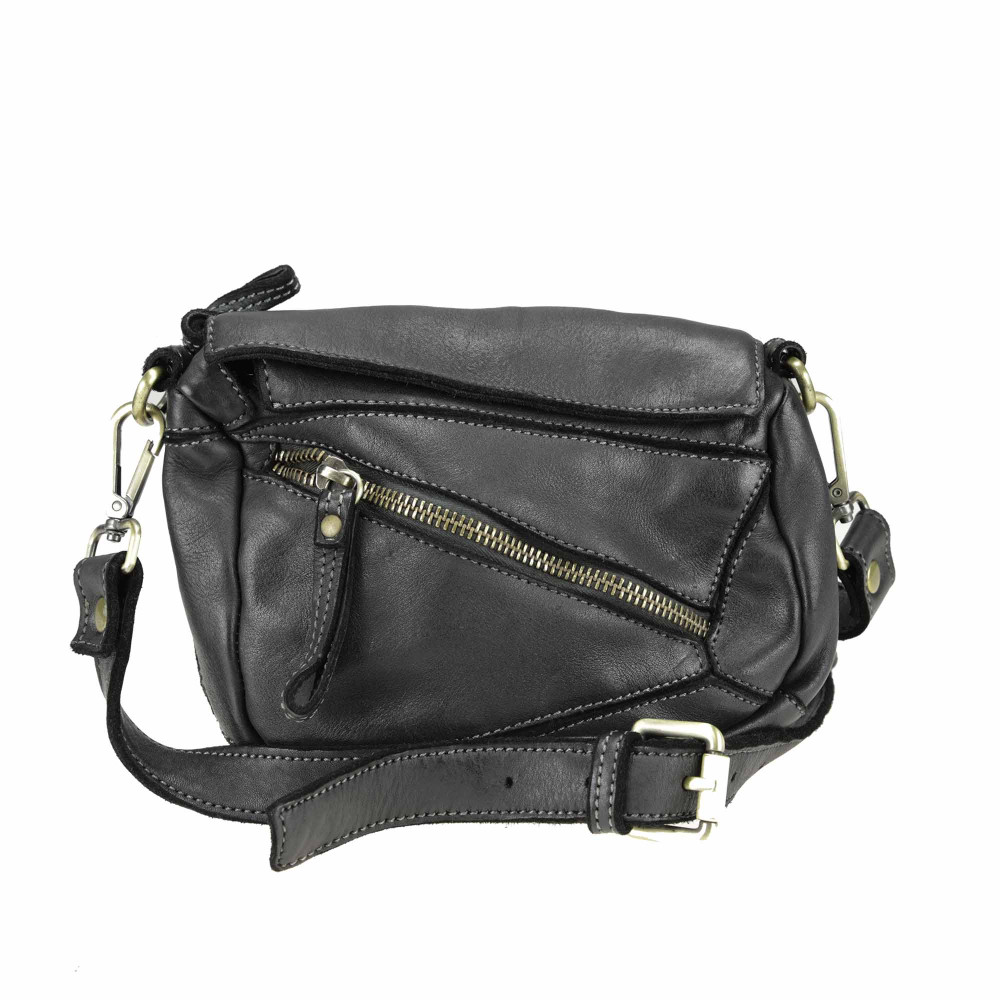 Smooth leather cross-body with shoulder strap