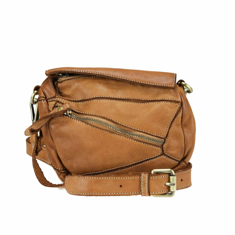 Smooth leather cross-body with shoulder strap