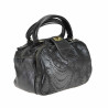 Boston bag in hand-buffered lasered leather