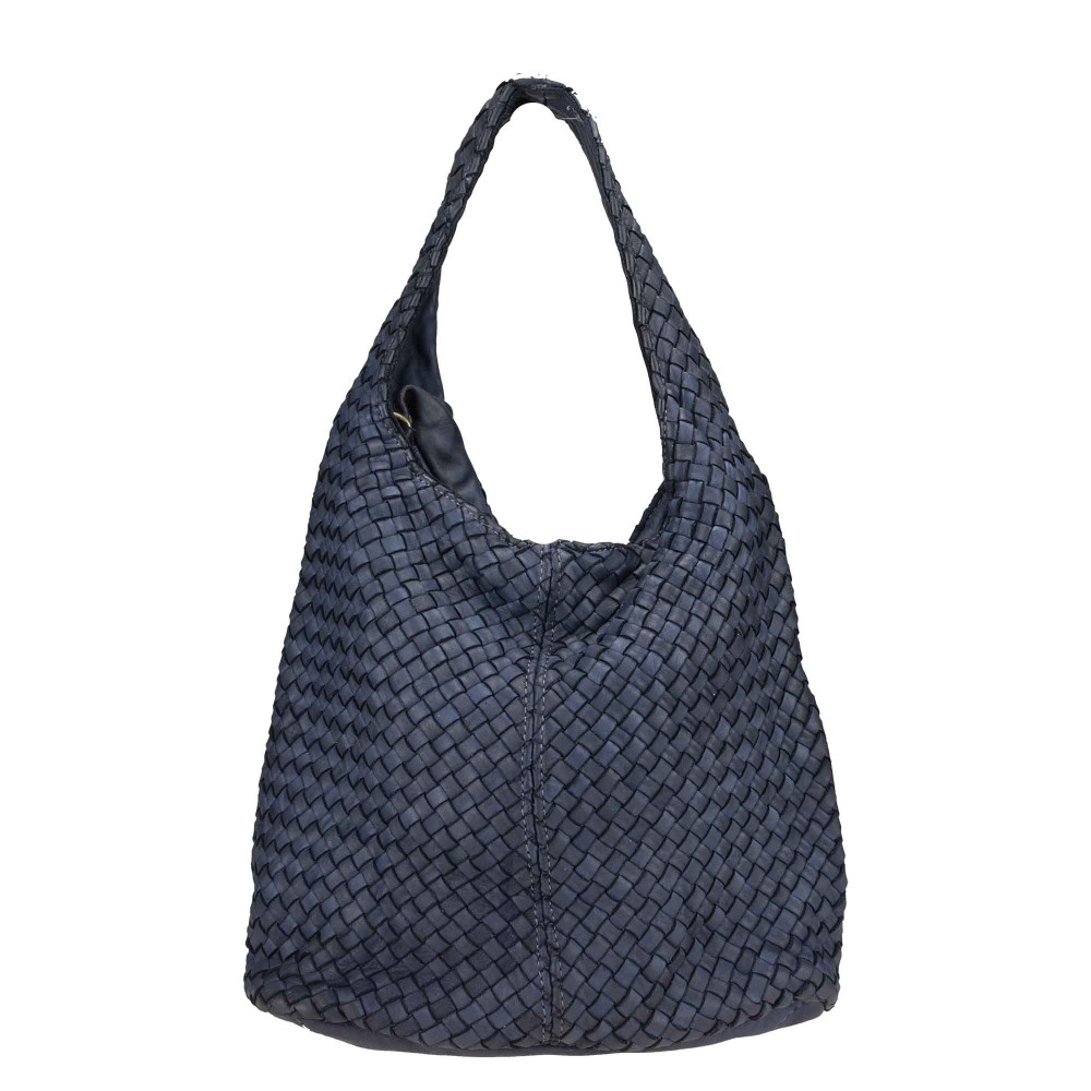 Soft woven leather shoulder bag