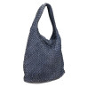 Soft woven leather shoulder bag