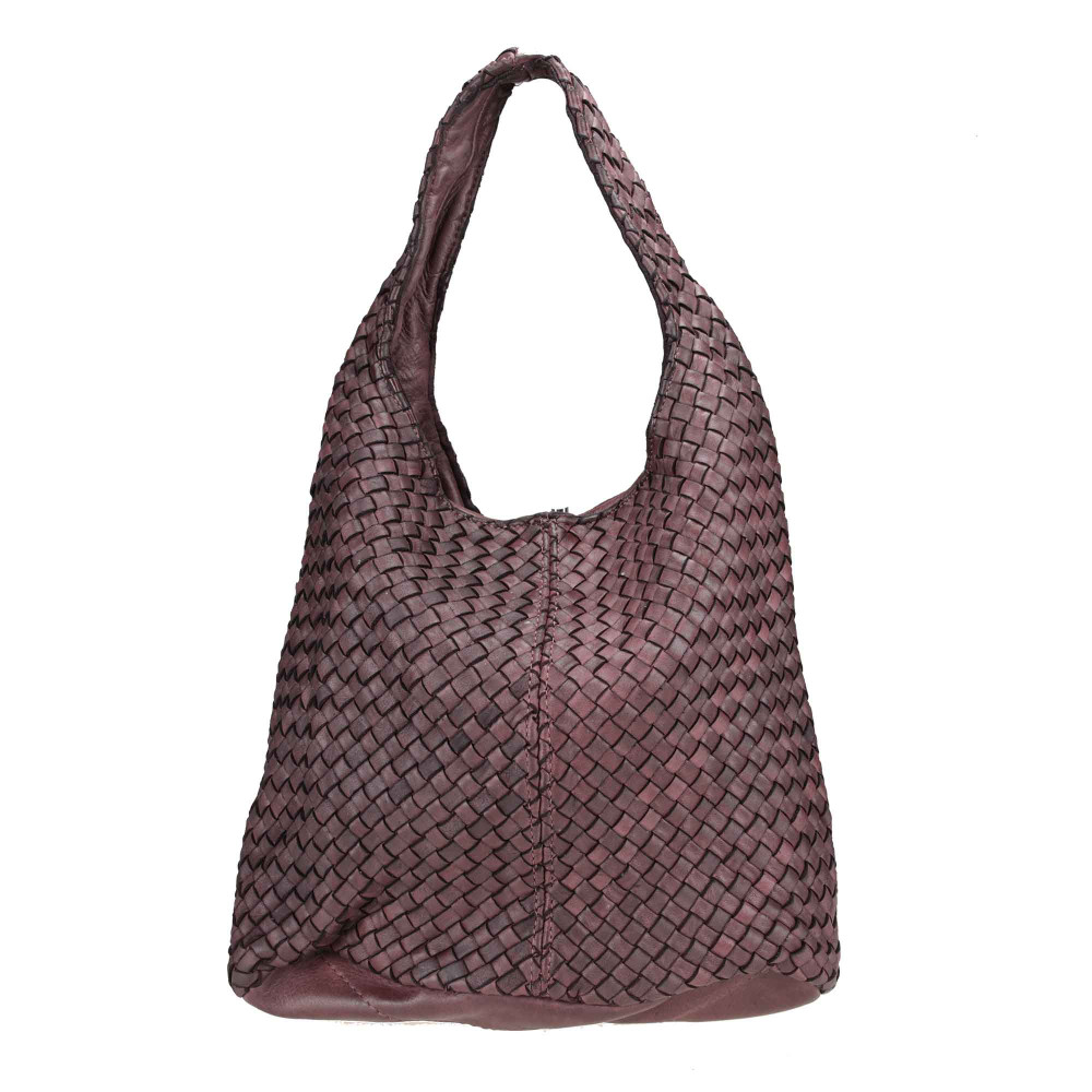 Sac bandoulière en cuir tressé souple