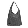 Soft woven leather shoulder bag