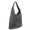 Soft woven leather shoulder bag