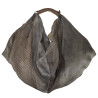 Bat bag in hand-buffered soft leather