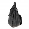 Shoulder bag in soft black nappa leather