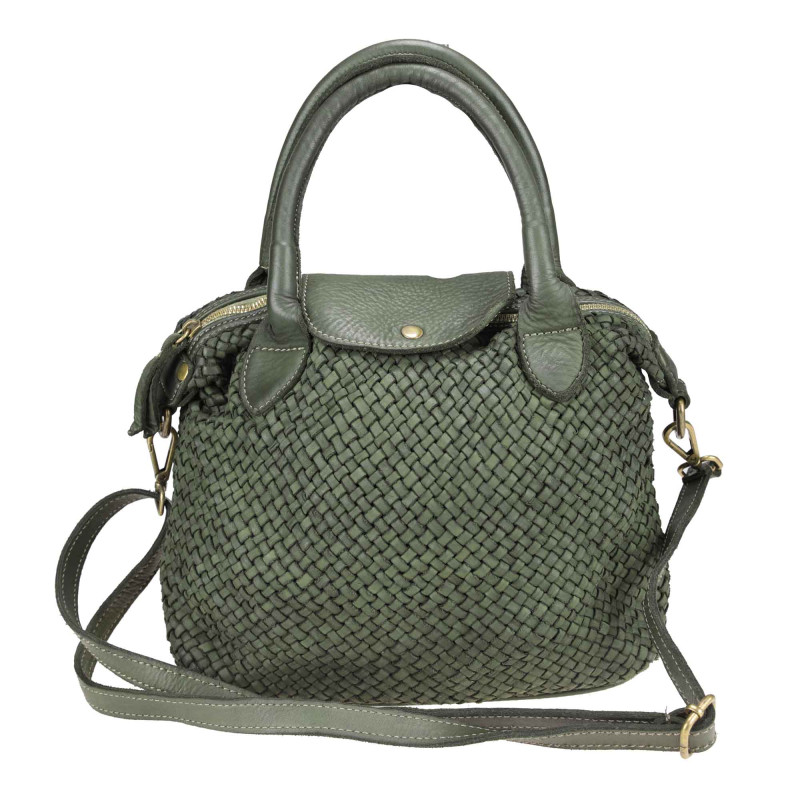 Bolso Boston de piel...