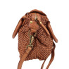 Vintage effect woven leather satchel bag