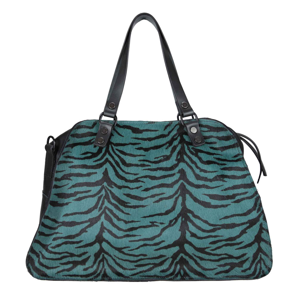 Borsa Tote in pelle liscia decoro pony