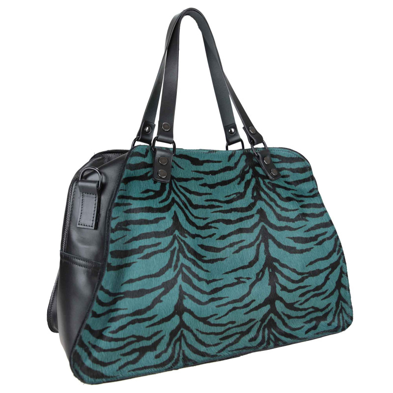 Borsa Tote in pelle liscia decoro pony