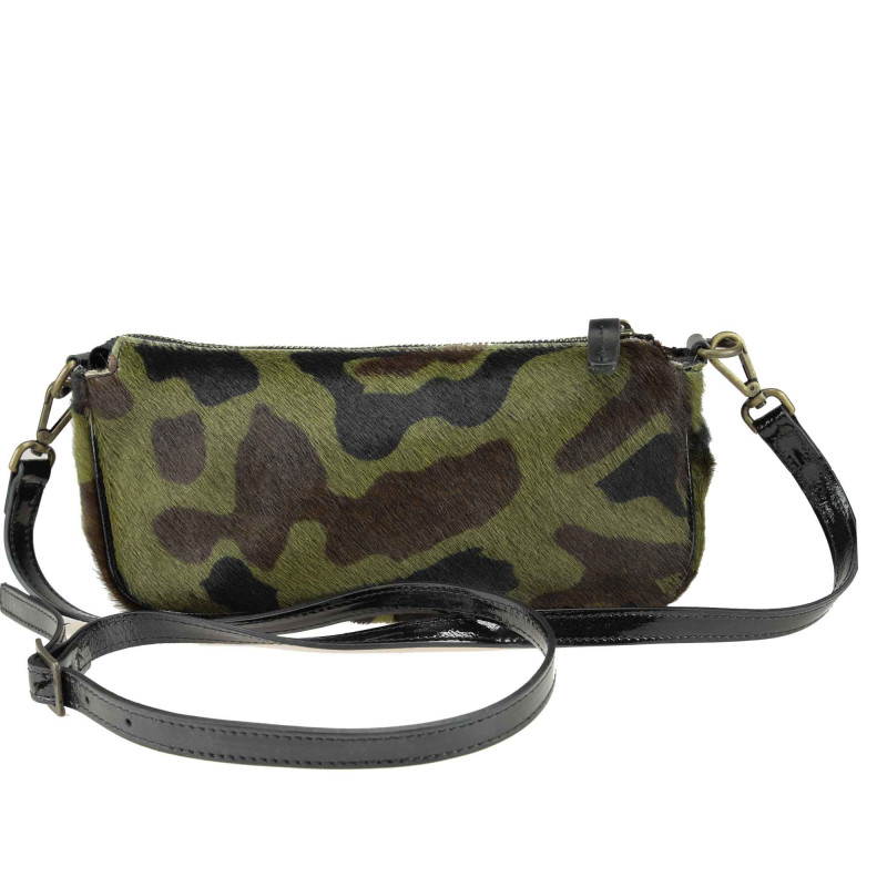 Cross-body in pelle con decoro pony savana