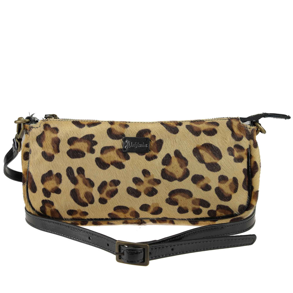 Cross-body in pelle con decoro pony savana