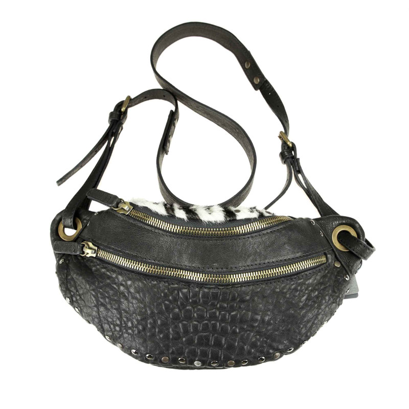 Small leather bum bag with...