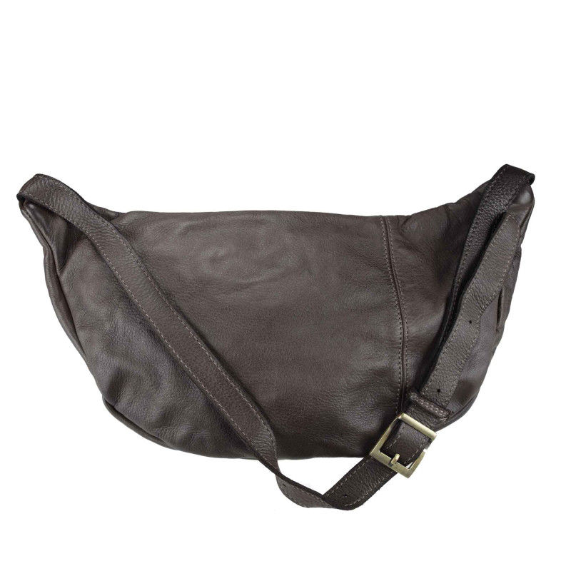 Women's fanny pack in aged effect leather