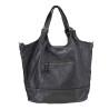 Woven leather Tote bag with shoulder strap