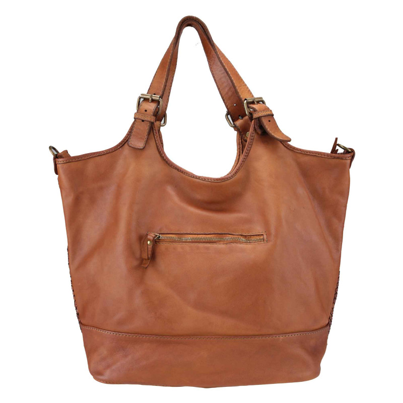 Sac Tote en cuir tressé avec bandoulière