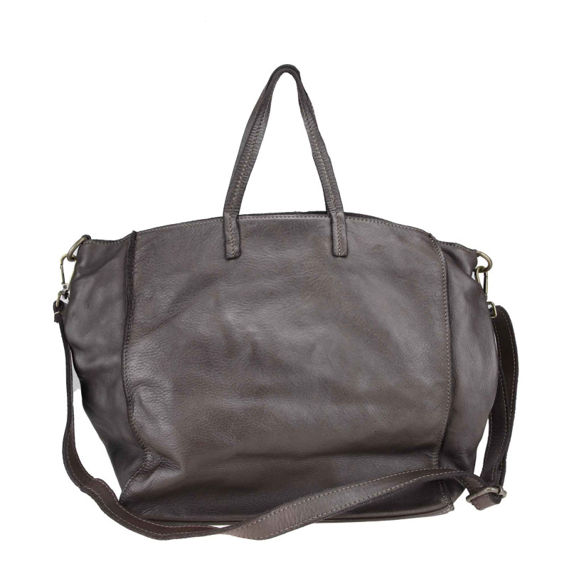 Soft leather shopping bag