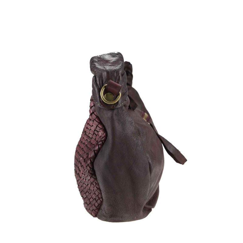 Tasche aus gewebtem Leder mit geflochtenen Griffen