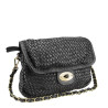 Woven leather cross-body